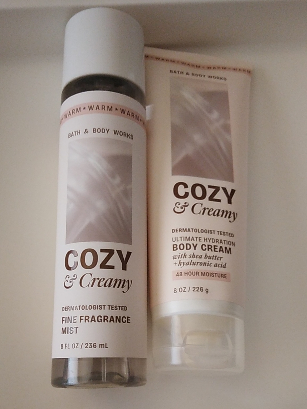 Bath & Body Works Cozy & Creamy Fragrance Mist & Body Cream Set
